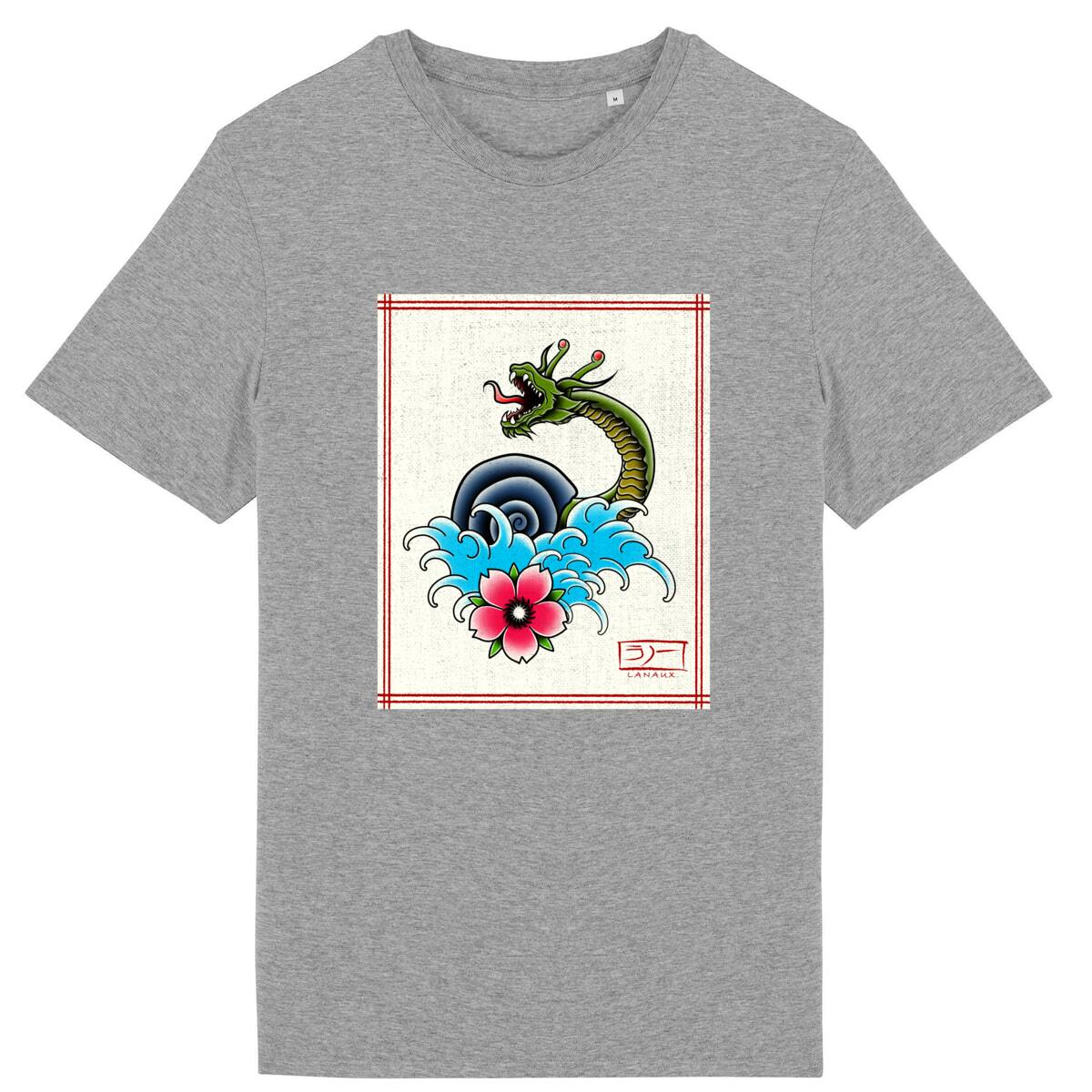 Lanaux Japanese Style Unisex T-shirt designed by NyqvistArts