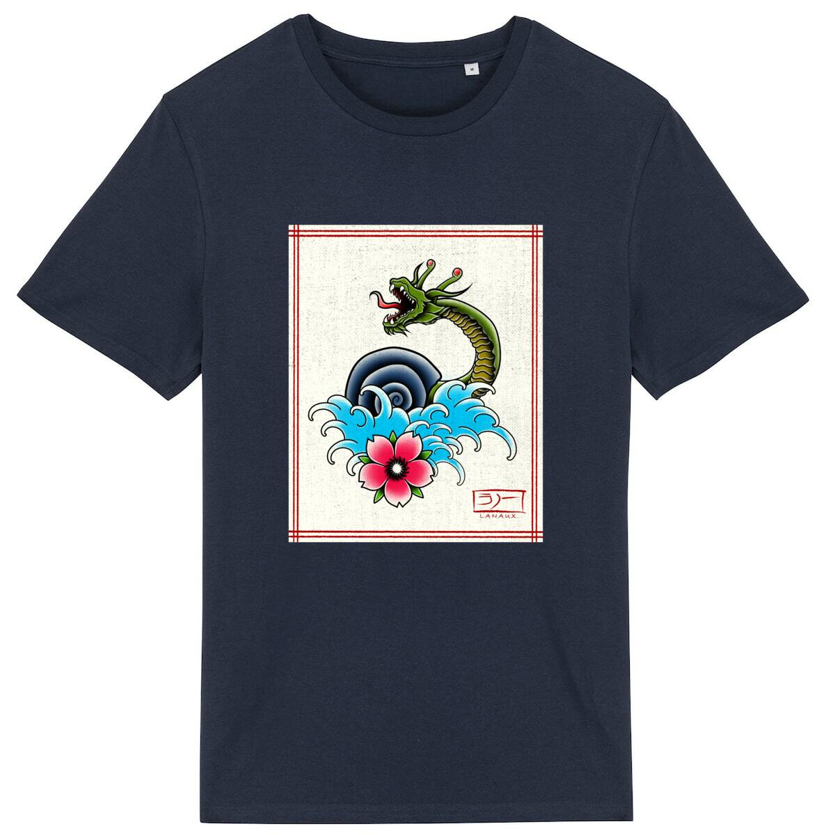 Lanaux Japanese Style Unisex T-shirt designed by NyqvistArts