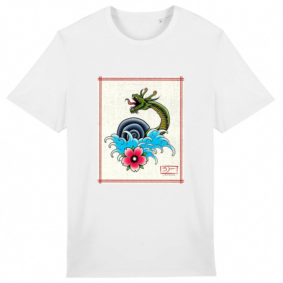 Lanaux Japanese Style Unisex T-shirt designed by NyqvistArts