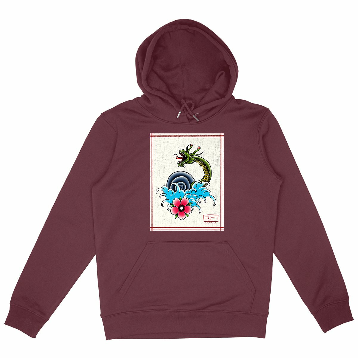 Lanaux Japanese Style Hoodie designed by NyqvistArts